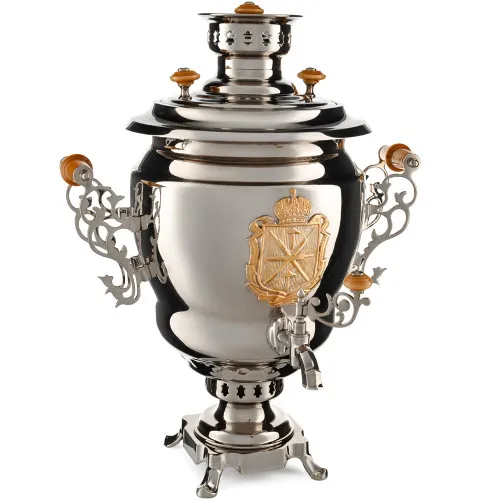 Самовар на дровах 7 литров формы «Высокая ваза» Штамп, серебристый, эксклюзив Самовар на дровах 7 литров формы «Высокая ваза» Штамп, серебристый, эксклюзив