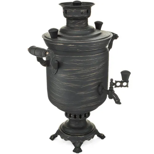 Самовар комбинированный 5 литров формы «Банка» золотые нити в патине, категория «Эксклюзив» Самовар комбинированный 5 литров формы «Банка» золотые нити в патине, категория «Эксклюзив»