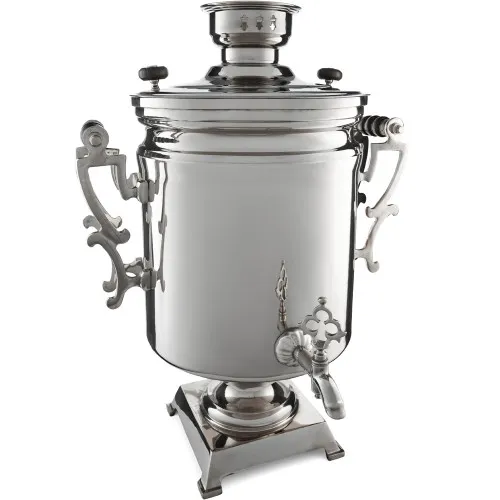 Самовар буфетный электрический 45 литров, фигурные ручки, кран «Ветка», серебристый Самовар буфетный электрический 45 литров, фигурные ручки, кран «Ветка», серебристый
