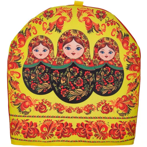Грелка на заварочный чайник колпак «Три матрёшки» Грелка на заварочный чайник колпак «Три матрёшки»