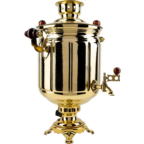 Самовар электрический 10 литров формы «Банка гранная», золотой, категория «Стандарт» Самовар электрический 10 литров формы «Банка гранная», золотой, категория «Стандарт»