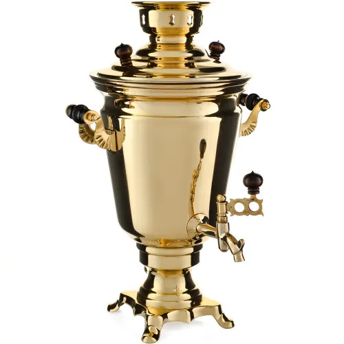 Самовар электрический 4 литра формы «Рюмка», золотой, категория «Стандарт», уценка