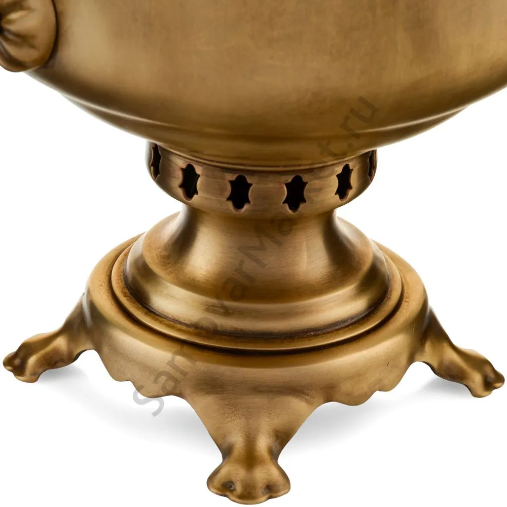 Самовар комбинированный на 7 литров формы «Банка», травление по латуни, категория «Эксклюзив» Самовар комбинированный на 7 литров формы «Банка», травление по латуни, категория «Эксклюзив»