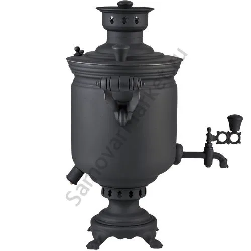 Самовар комбинированный 5 литров формы «Банка», категория «Эксклюзив», «Графит»