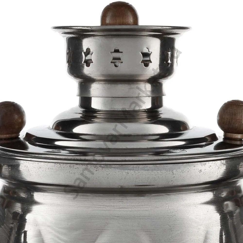 Самовар на дровах 5 литров формы «Банка с листьями», категория «Дачный» Самовар на дровах 5 литров формы «Банка с листьями», категория «Дачный»