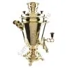 Самовар на дровах 5 литров формы «Рюмка», литьё, золотой, категория «Люкс» Самовар на дровах 5 литров формы «Рюмка», литьё, золотой, категория «Люкс»