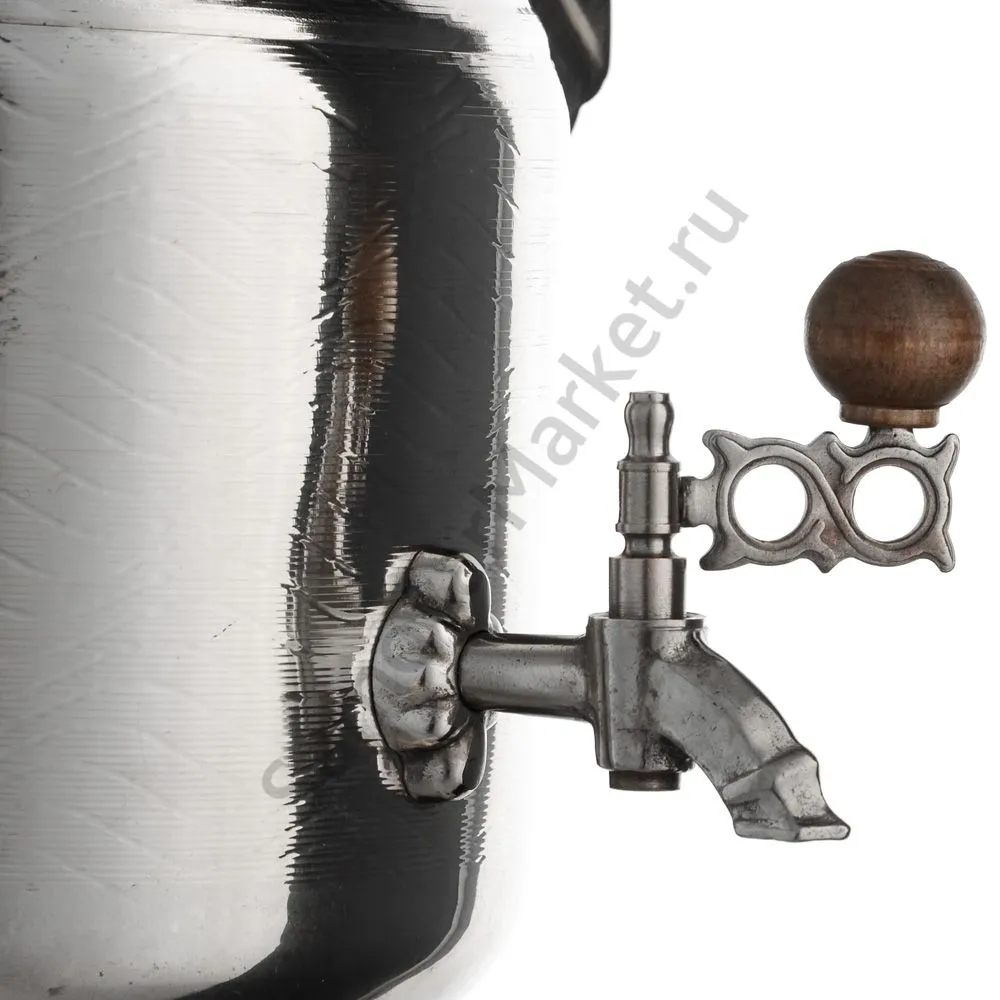 Самовар на дровах 5 литров формы «Банка с вибронакаткой», серебристый, категория «Дачный» Самовар на дровах 5 литров формы «Банка с вибронакаткой», серебристый, категория «Дачный»