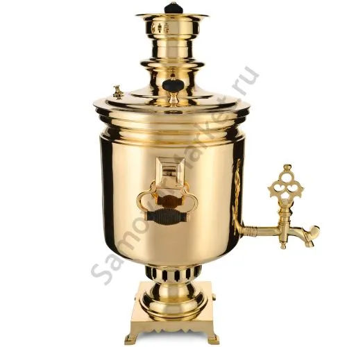 Самовар антикварный на дровах 16 литров формы «Банка» Аленчикова и Зимина с медалями, висячие ручки