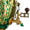 Самовар электрический 3 л. с автотключением худ. росписью «Орнамент зелёный» формы «Жёлудь»