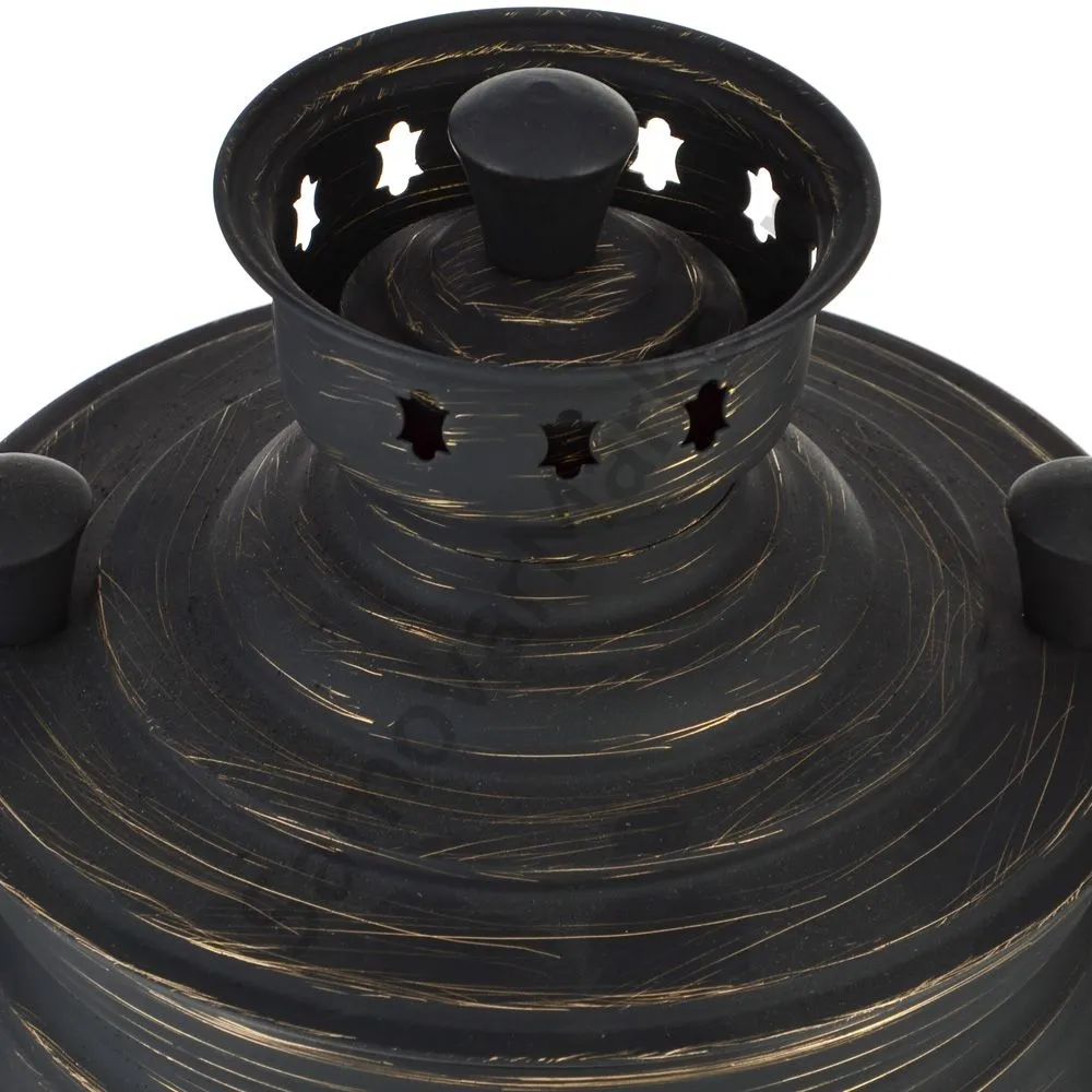 Самовар комбинированный 5 литров формы «Банка с гербом СССР» золотые нити в патине Самовар комбинированный 5 литров формы «Банка с гербом СССР» золотые нити в патине