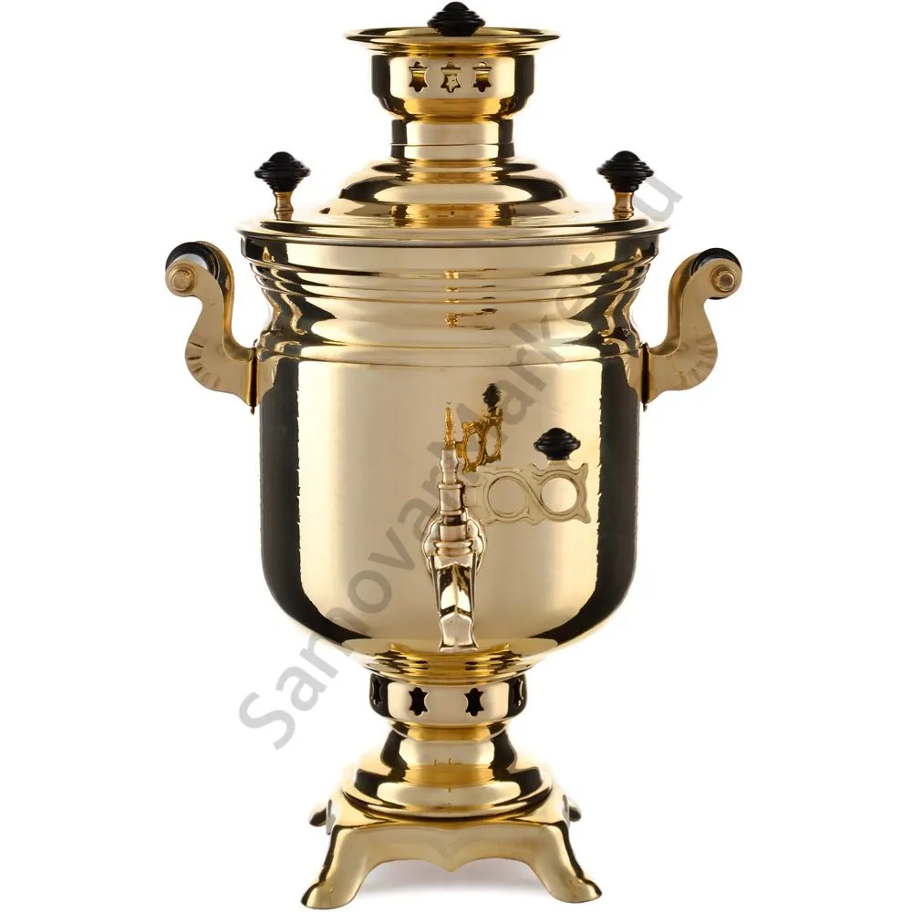 Самовар на дровах 2,8 литра формы «Банка вибронакатка», золотой, категория «Люкс» Самовар на дровах 2,8 литра формы «Банка вибронакатка», золотой, категория «Люкс»