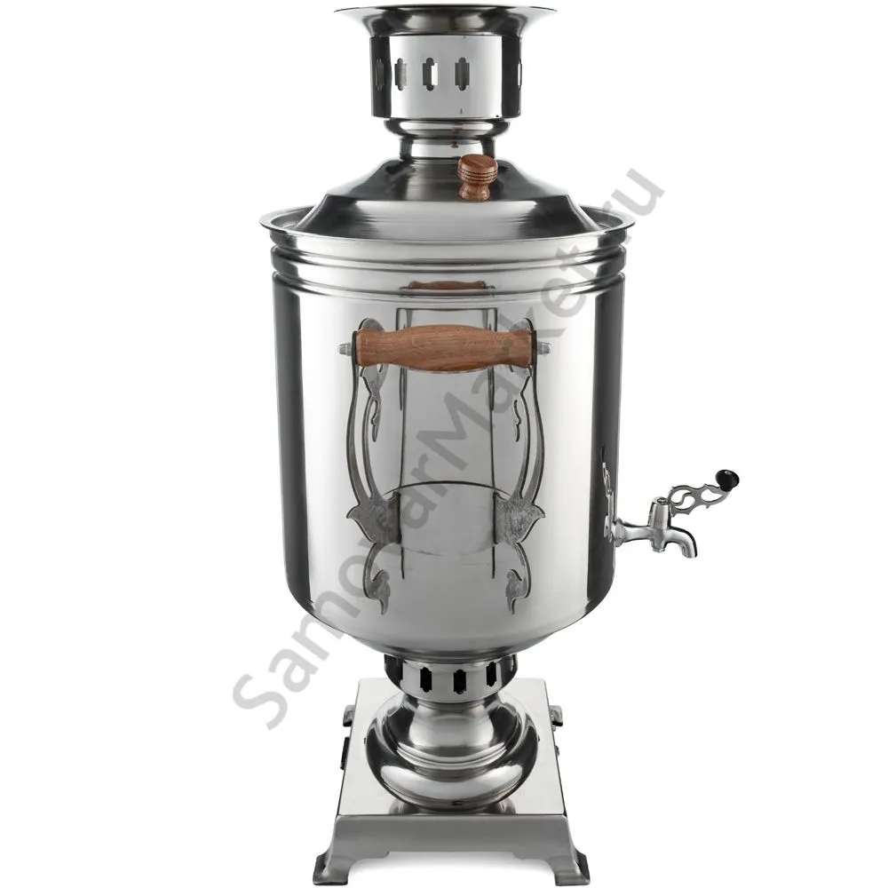 Буфетный самовар электрический с автоотключением 45 литров формы «Банка», нержавеющая сталь Буфетный самовар электрический с автоотключением 45 литров формы «Банка», нержавеющая сталь