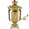 Самовар антикварный на дровах 10 литров формы «Банка» Н.И. Баташева с медалями, золотой