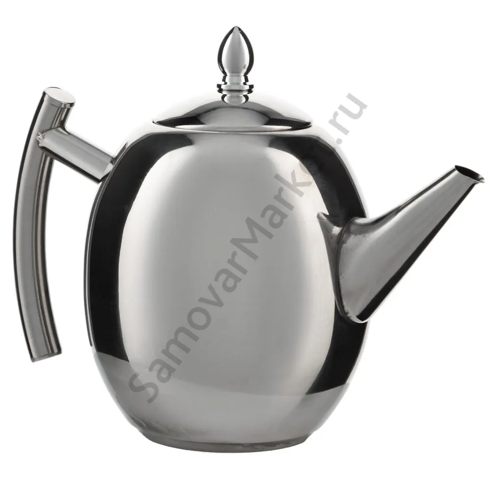 Чайник заварочный 1 литр овальный, нержавеющая сталь Чайник заварочный 1 литр овальный, нержавеющая сталь