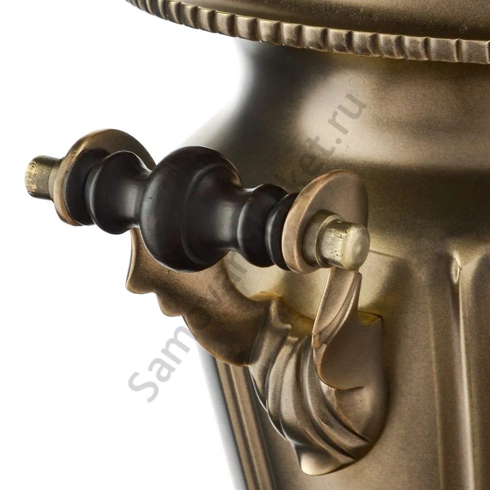 Самовар антикварный на дровах 3,5 литра формы «Рюмка» ТулМетПром, с трубой, травление по латуни Самовар антикварный на дровах 3,5 литра формы «Рюмка» ТулМетПром, с трубой, травление по латуни