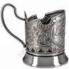 Подстаканник никелированный с чернью «Тройка» Подстаканник никелированный с чернью «Тройка»