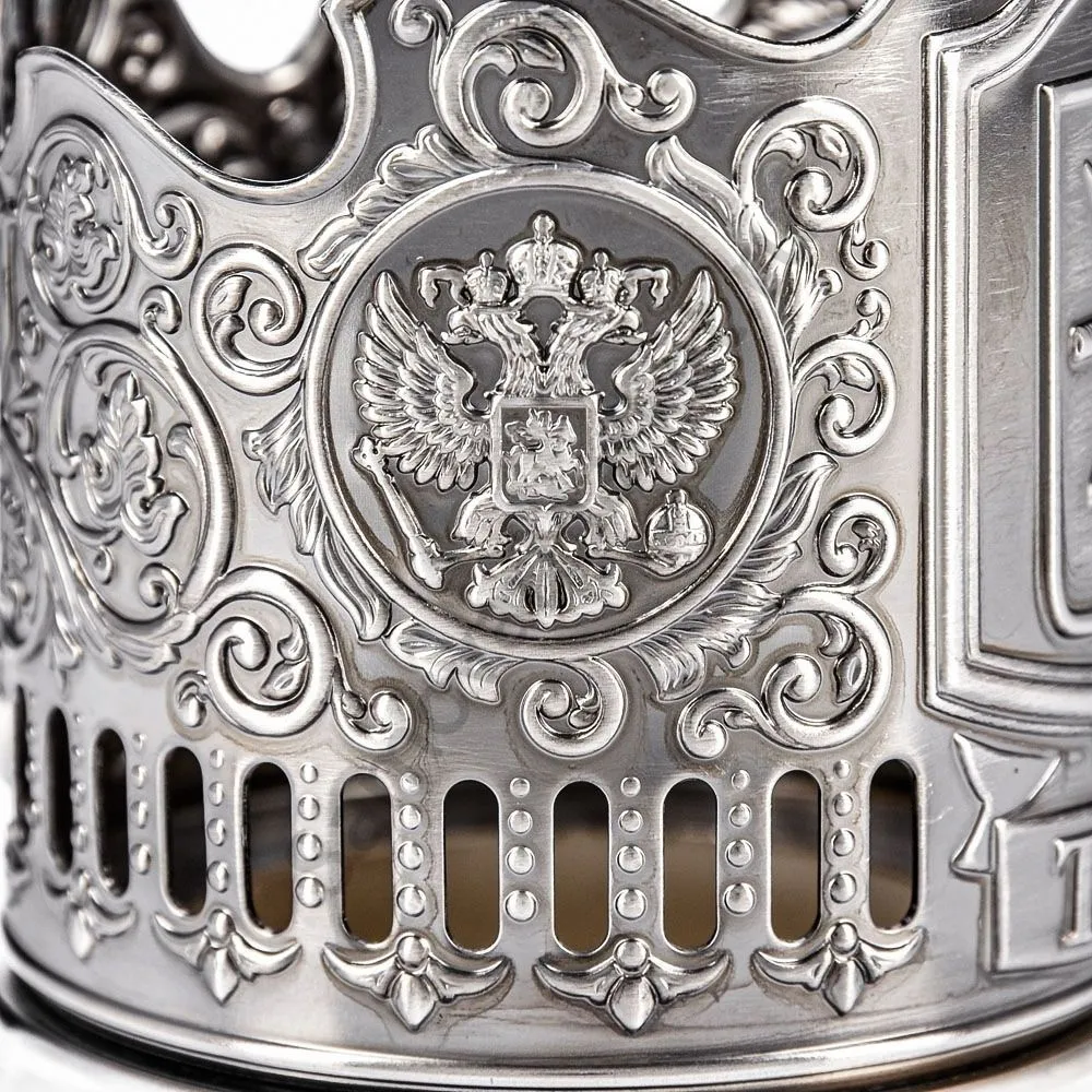 Подстаканник никелированный с чернью «Тула» Подстаканник никелированный с чернью «Тула»