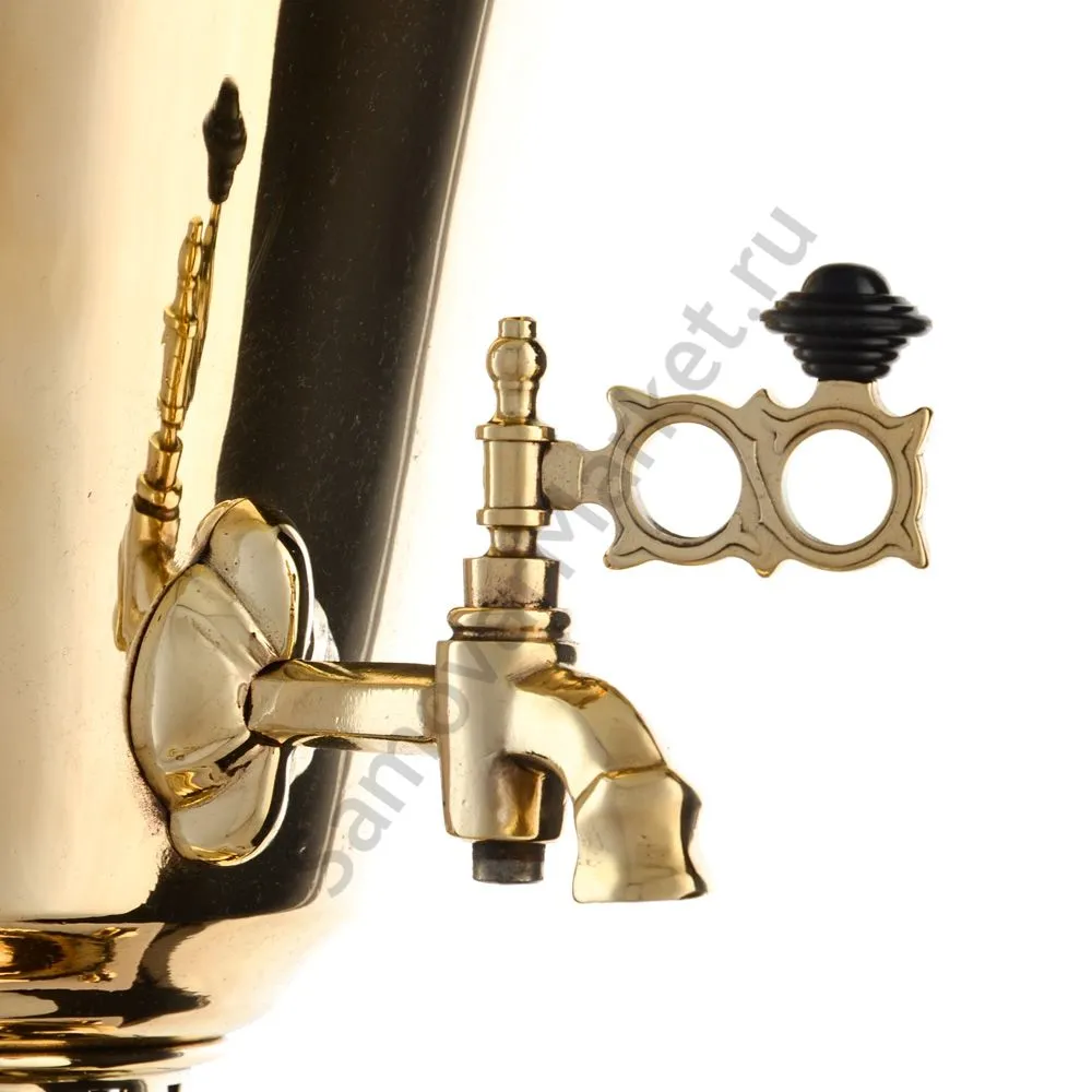 Самовар на дровах 7 литров формы «Рюмка», золотой, категория «Дачный» Самовар на дровах 7 литров формы «Рюмка», золотой, категория «Дачный»