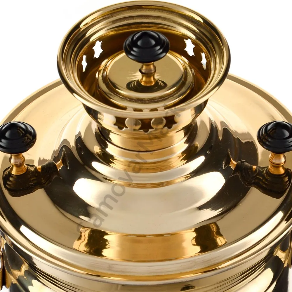 Самовар на дровах 2,8 литра формы «Банка вибронакатка», золотой, категория «Люкс» Самовар на дровах 2,8 литра формы «Банка вибронакатка», золотой, категория «Люкс»