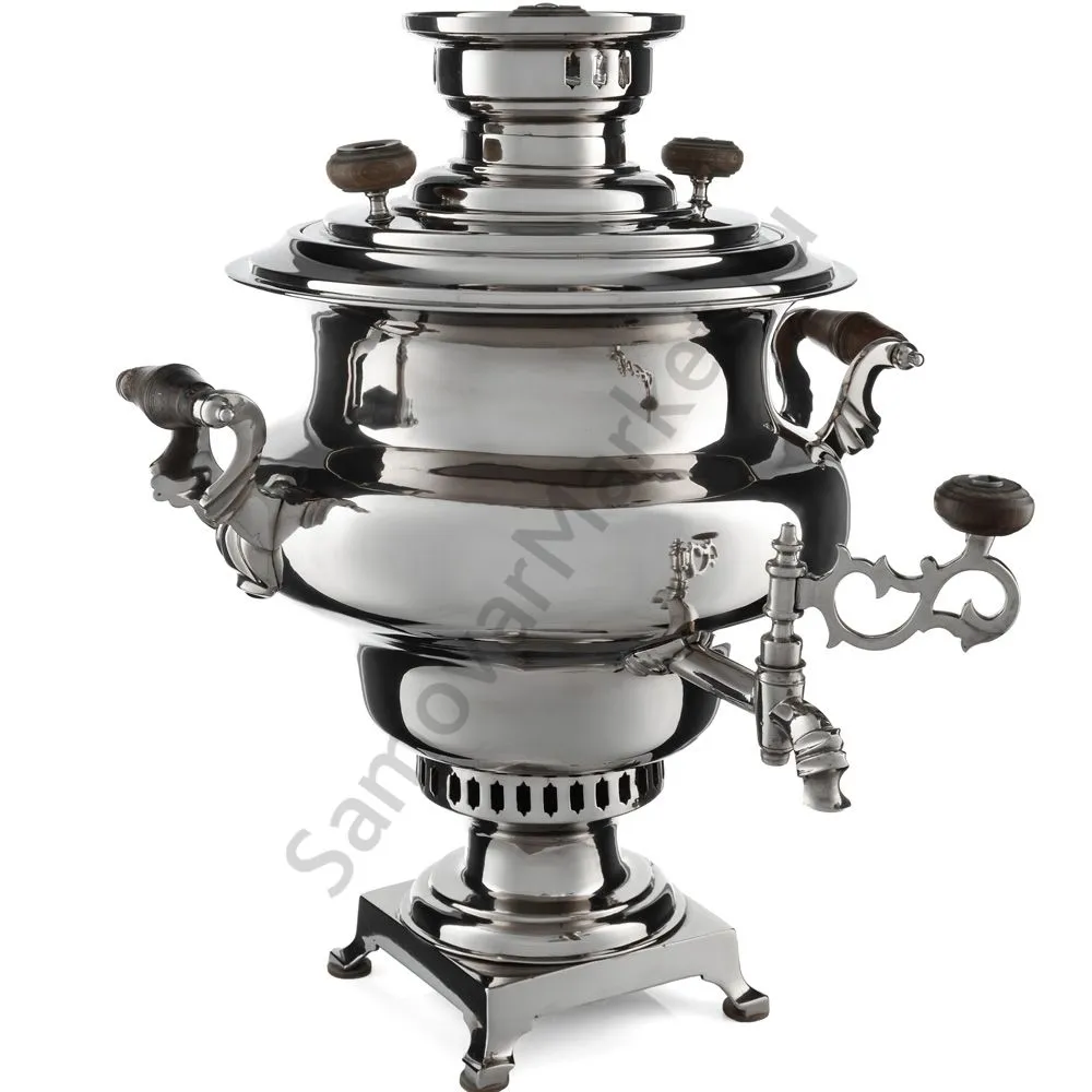 Самовар антикварный комбинированный 5 литров формы «Репка» Соловьёва, набор «Толстовский» Самовар антикварный комбинированный 5 литров формы «Репка» Соловьёва, набор «Толстовский»