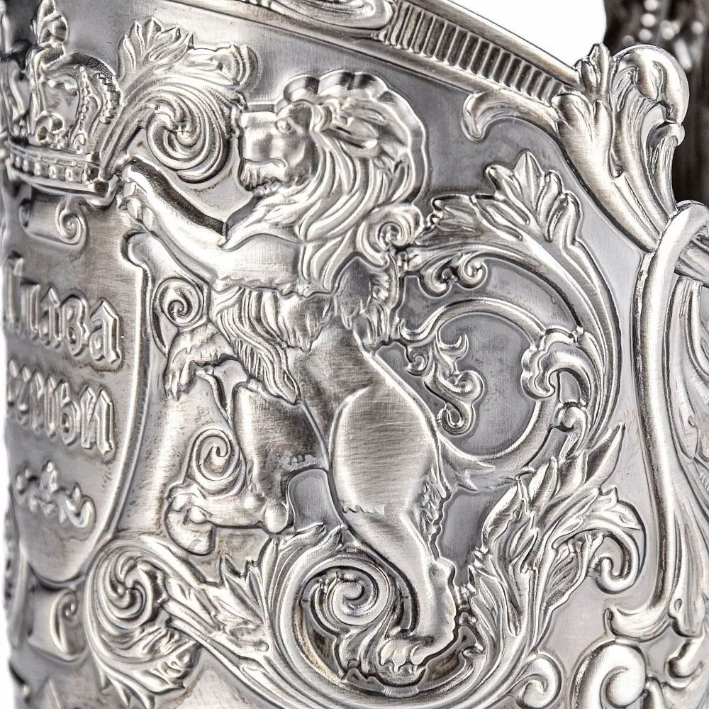 Подстаканник никелированный с чернью «Глава семьи» Подстаканник никелированный с чернью «Глава семьи»