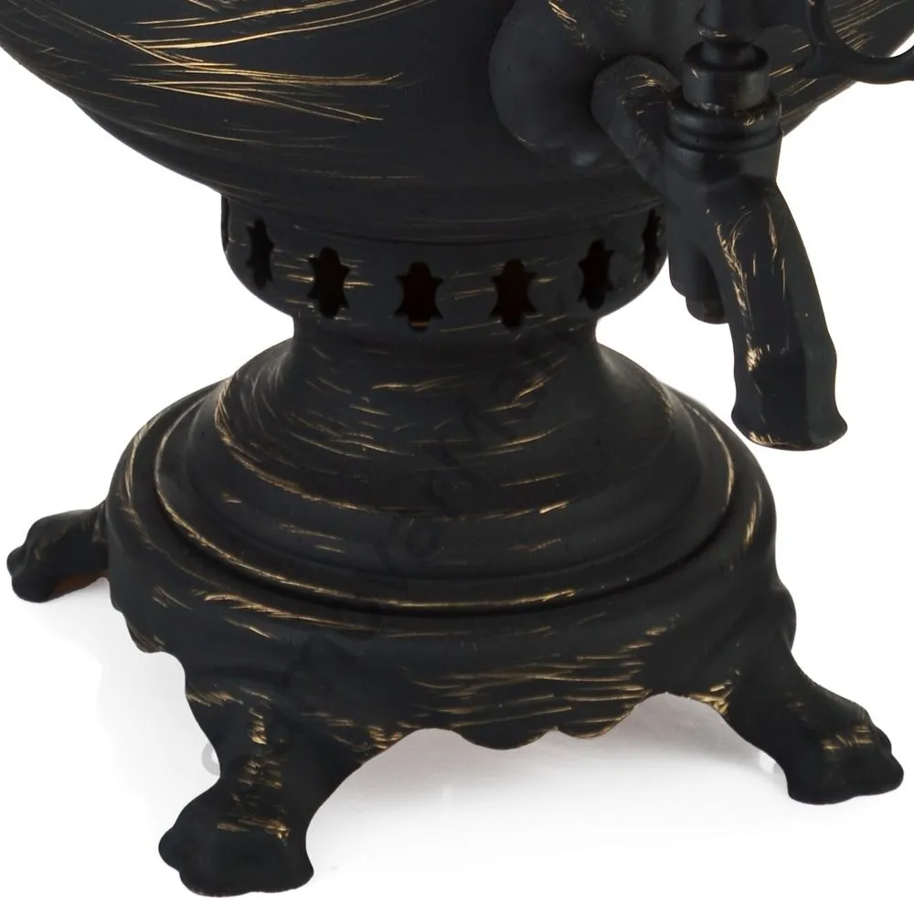 Самовар комбинированный 5 литров формы «Банка с гербом СССР» золотые нити в патине Самовар комбинированный 5 литров формы «Банка с гербом СССР» золотые нити в патине