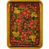 Поднос для самовара прямоугольный с художественной росписью «Хохлома с ягодами в зелени» Поднос для самовара прямоугольный с художественной росписью «Хохлома с ягодами в зелени»