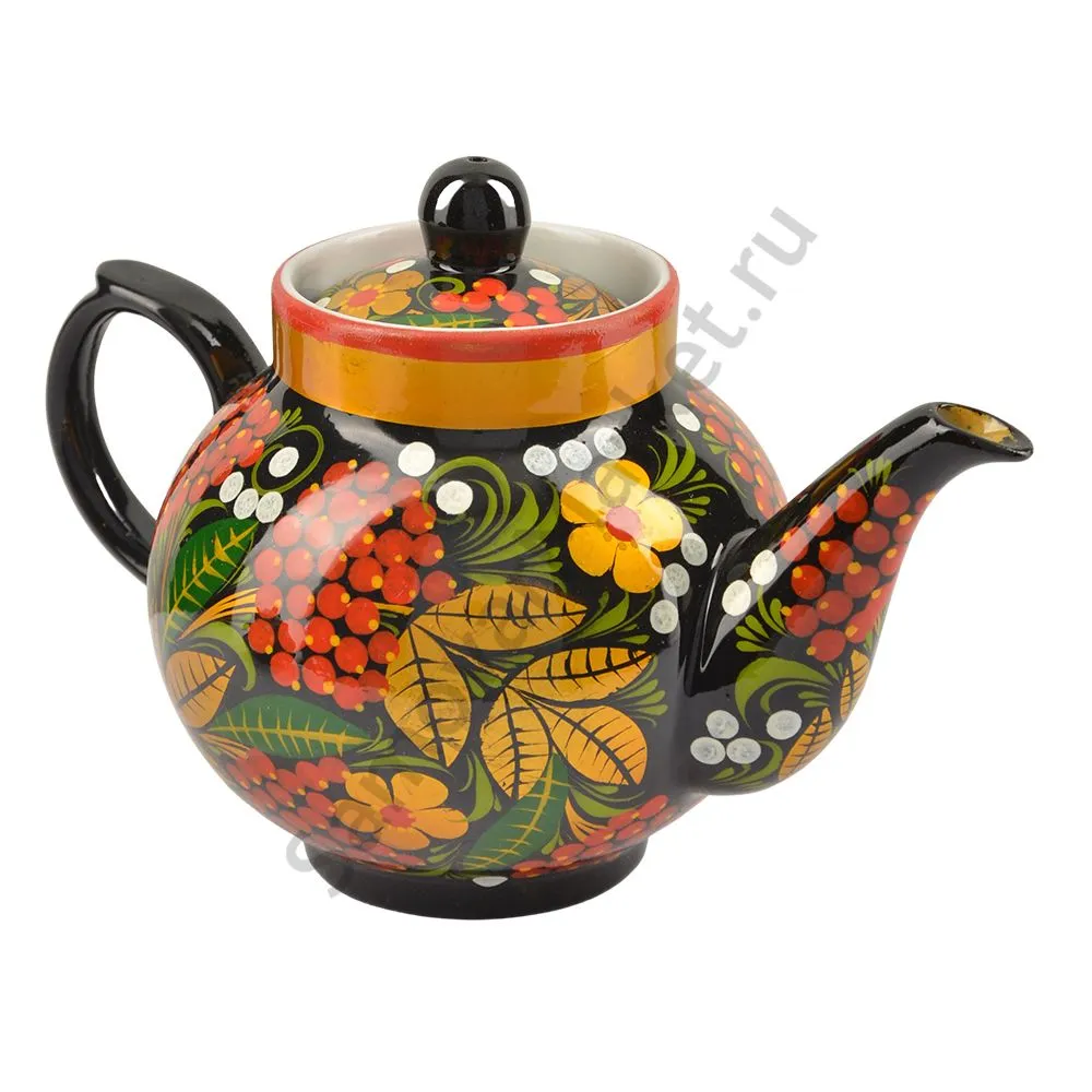 Чайник заварочный для самовара с художественной росписью «Рябина в зелени» Чайник заварочный для самовара с художественной росписью «Рябина в зелени»