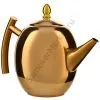 Чайник заварочный 1 литр овальный, нержавеющая сталь, золотой
