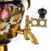 Самовар электрический 2 литра с художественной росписью «Ромашки с клевером в золоте» формы «Чаша»