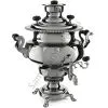 Самовар антикварный на дровах 7,5 литров формы «Ваза гранная» Н.А. Воронцова, с трубой, серебристый Самовар антикварный на дровах 7,5 литров формы «Ваза гранная» Н.А. Воронцова, с трубой, серебристый