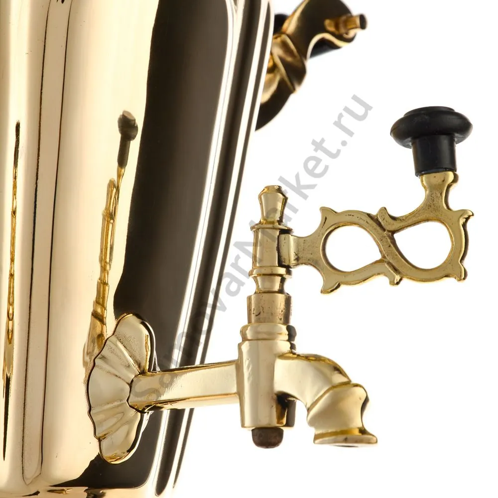 Самовар на дровах 7 литров формы «Рюмка гранная», золотой, категория «Дачный» Самовар на дровах 7 литров формы «Рюмка гранная», золотой, категория «Дачный»