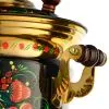 Самовар электрический 4 литра с художественной росписью «Хохлома с ягодами в зелени №2»формы «Рюмка»