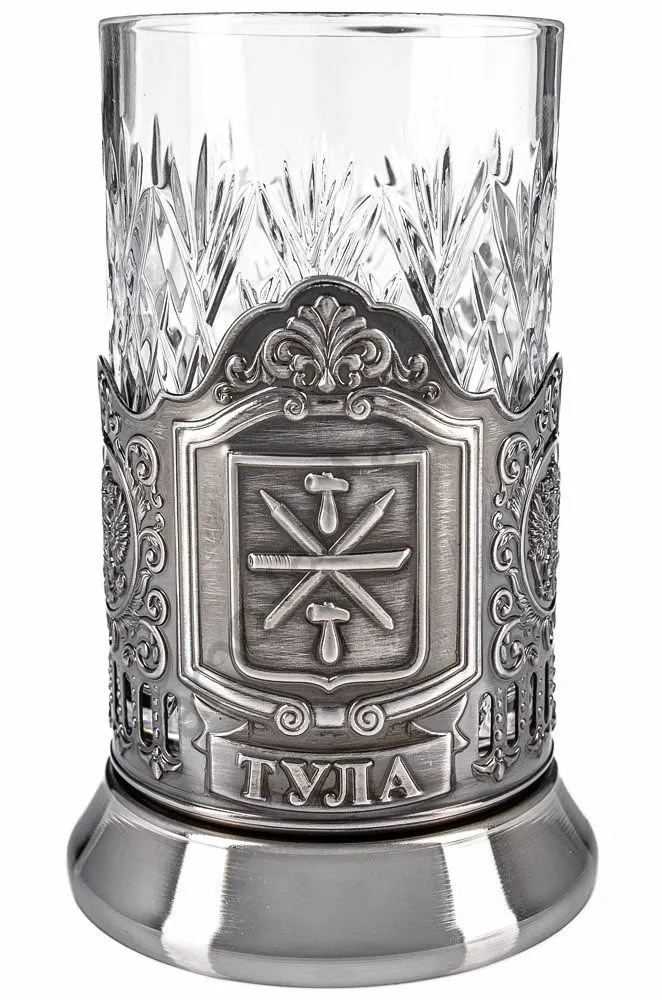 Подстаканник никелированный с чернью «Тула» Подстаканник никелированный с чернью «Тула»