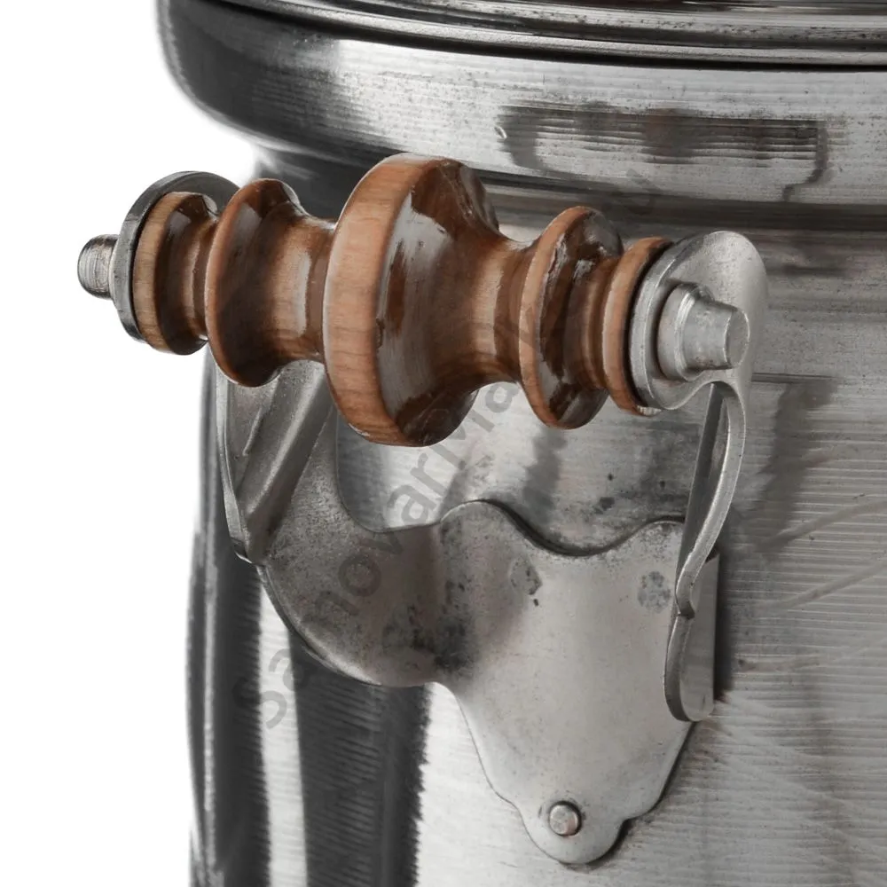 Самовар на дровах 5 литров формы «Банка с листьями», категория «Дачный» Самовар на дровах 5 литров формы «Банка с листьями», категория «Дачный»