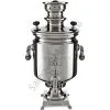 Самовар антикварный комбинированный 5,5 литров формы «Банка» Шемариных с медалями, серебристый Самовар антикварный комбинированный 5,5 литров формы «Банка» Шемариных с медалями, серебристый