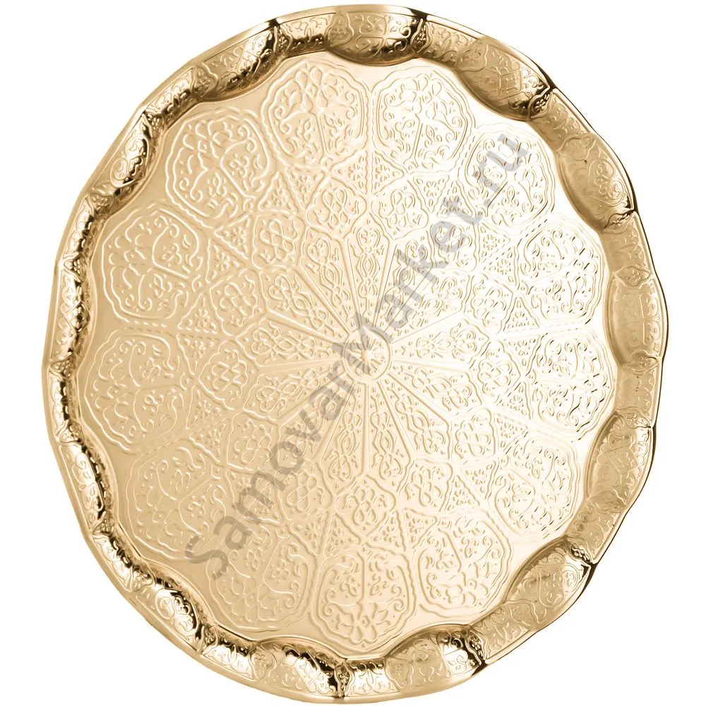 Поднос для самовара круглый, рельефный Поднос для самовара круглый, рельефный