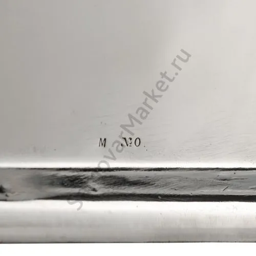 Поднос для самовара антикварный формы «Пуля», мельхиор