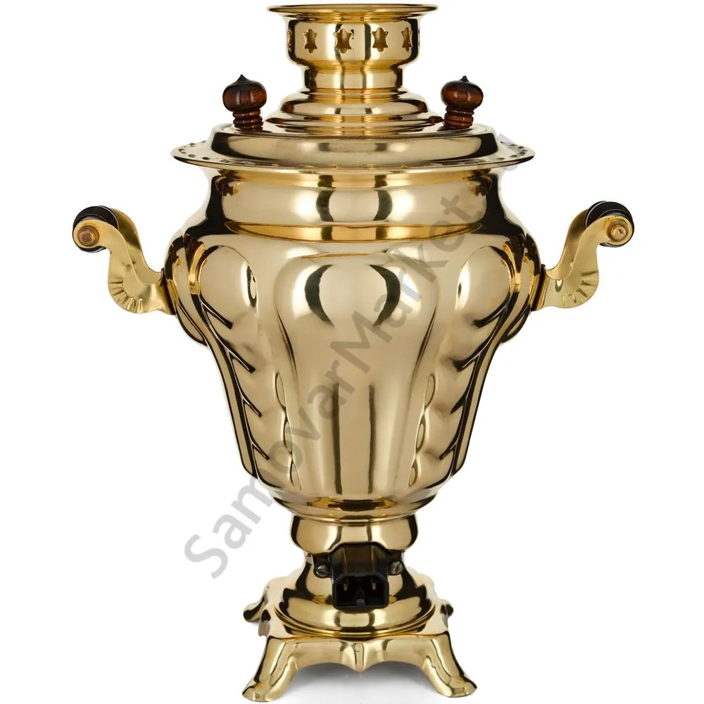 Самовар электрический 3,5 литра формы «Груша», золотой, категория «Стандарт» Самовар электрический 3,5 литра формы «Груша», золотой, категория «Стандарт»