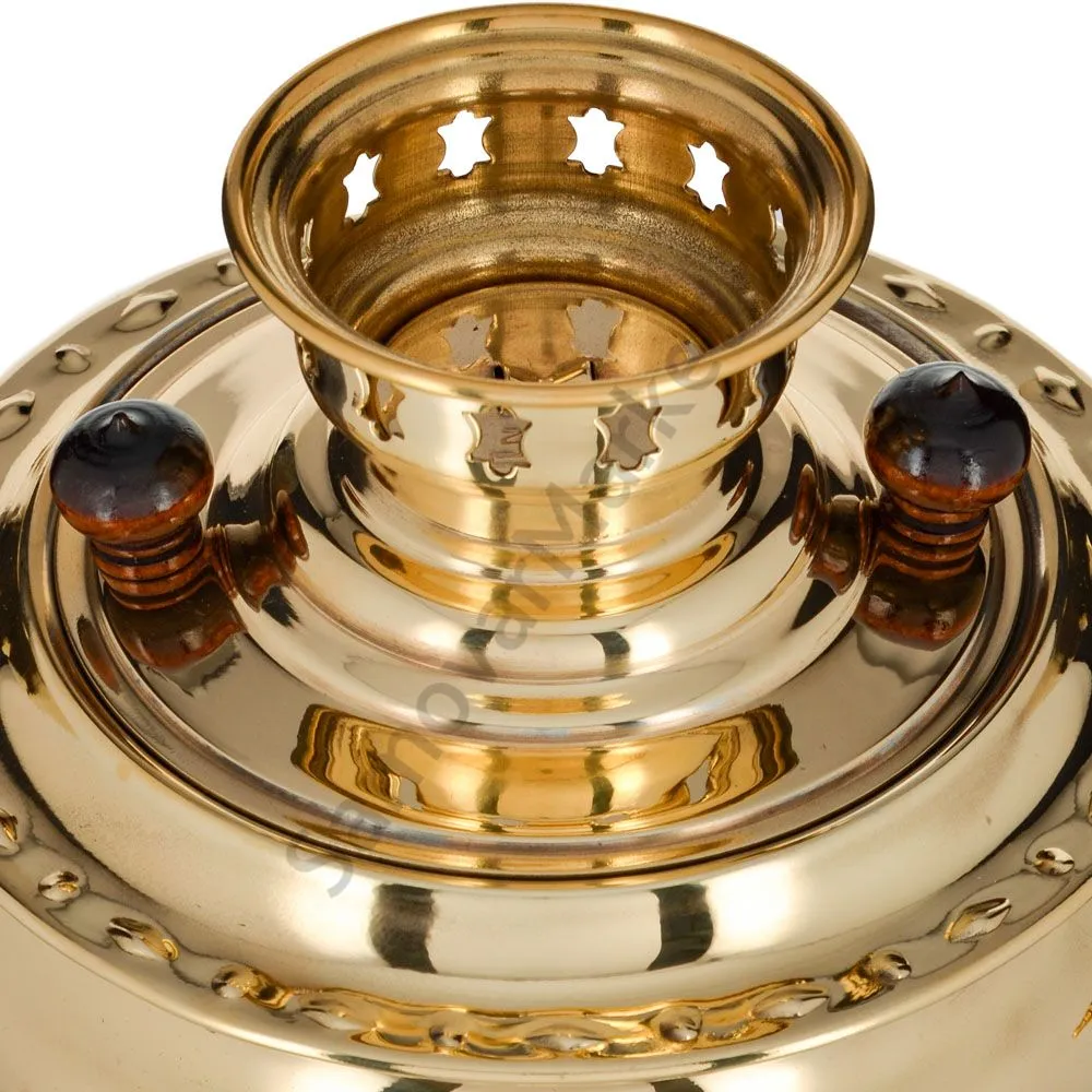 Самовар электрический 3,5 литра формы «Груша», золотой, категория «Стандарт» Самовар электрический 3,5 литра формы «Груша», золотой, категория «Стандарт»