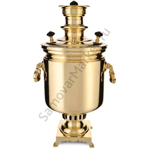 Самовар антикварный на дровах 16 литров формы «Банка» Аленчикова и Зимина с медалями, висячие ручки