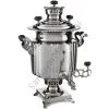 Самовар антикварный комбинированный 5,5 литров формы «Фонарь» Бр. Шемариных, с трубой, серебристый Самовар антикварный комбинированный 5,5 литров формы «Фонарь» Бр. Шемариных, с трубой, серебристый
