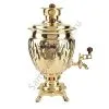Самовар на дровах 3 литра формы «Жёлудь», золотой, категория «Люкс»