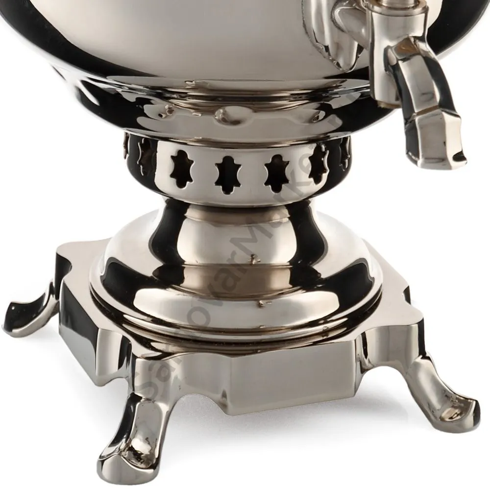 Самовар на дровах 7 литров формы «Высокая ваза» Штамп, серебристый, эксклюзив Самовар на дровах 7 литров формы «Высокая ваза» Штамп, серебристый, эксклюзив