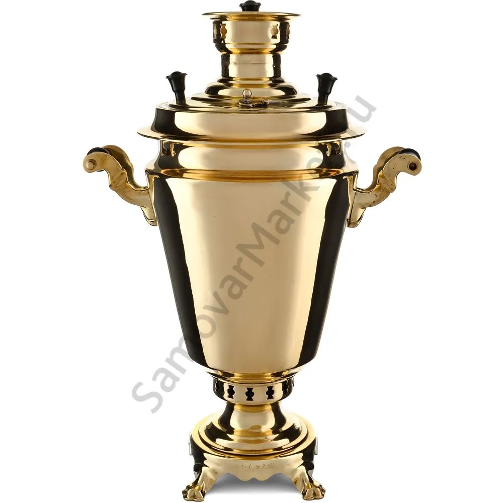 Самовар на дровах 7 литров формы «Рюмка», золотой, категория «Дачный» Самовар на дровах 7 литров формы «Рюмка», золотой, категория «Дачный»