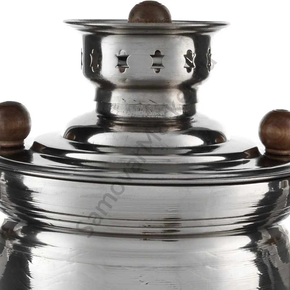 Самовар на дровах 5 литров формы «Банка с вибронакаткой», серебристый, категория «Дачный» Самовар на дровах 5 литров формы «Банка с вибронакаткой», серебристый, категория «Дачный»