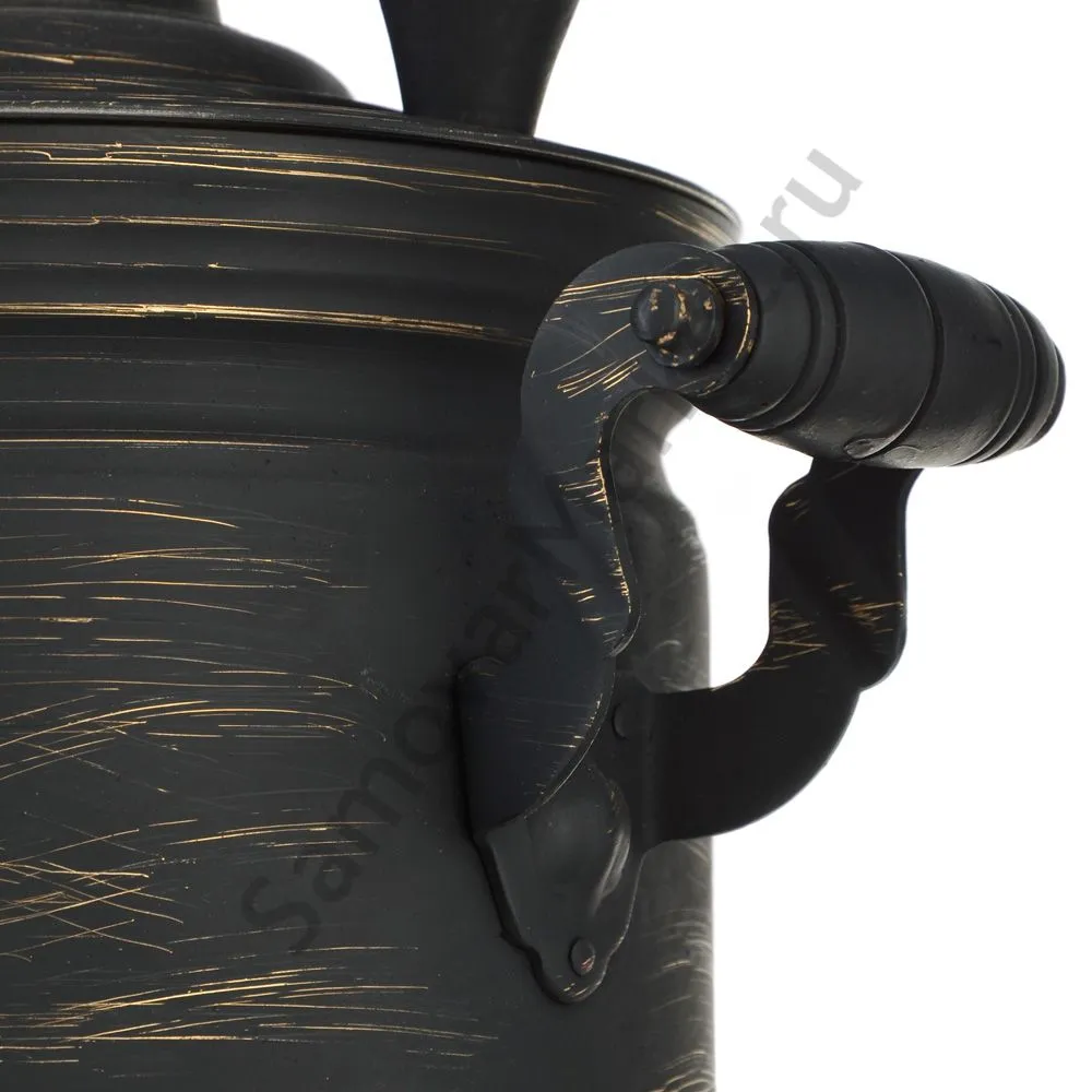 Самовар комбинированный 5 литров формы «Банка с гербом СССР» золотые нити в патине Самовар комбинированный 5 литров формы «Банка с гербом СССР» золотые нити в патине