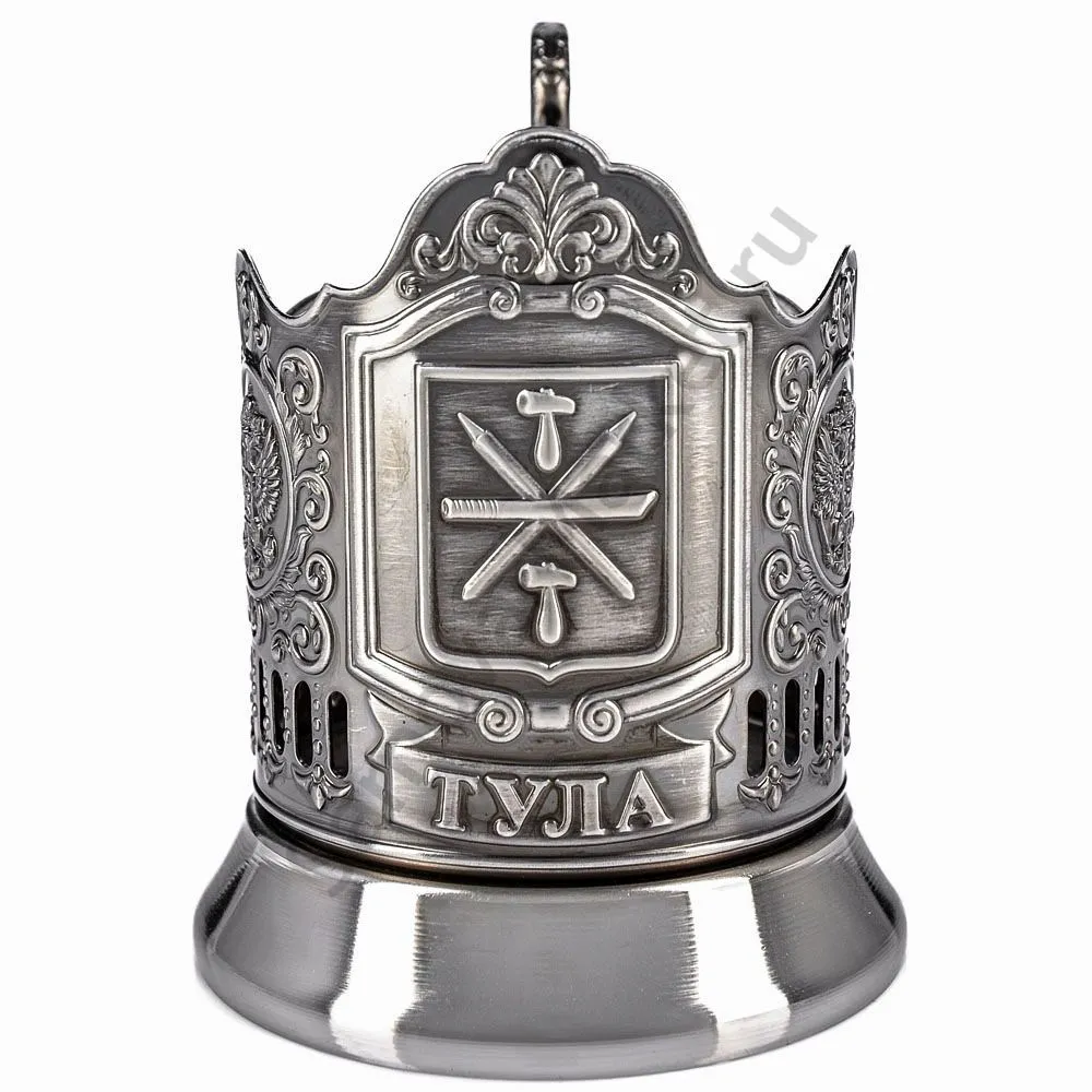 Подстаканник никелированный с чернью «Тула» Подстаканник никелированный с чернью «Тула»