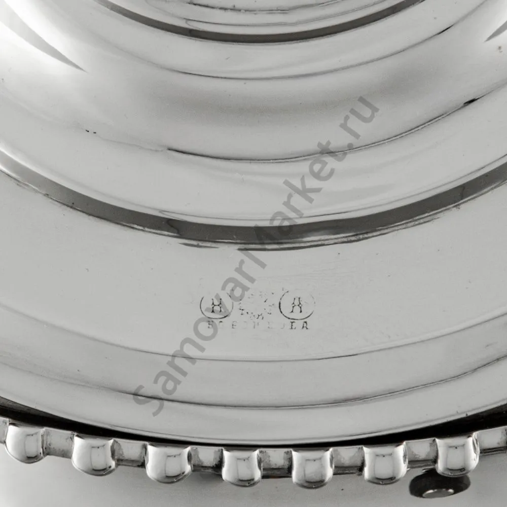 Самовар антикварный на дровах 7,5 литров формы «Ваза гранная» Н.А. Воронцова, с трубой, серебристый Самовар антикварный на дровах 7,5 литров формы «Ваза гранная» Н.А. Воронцова, с трубой, серебристый