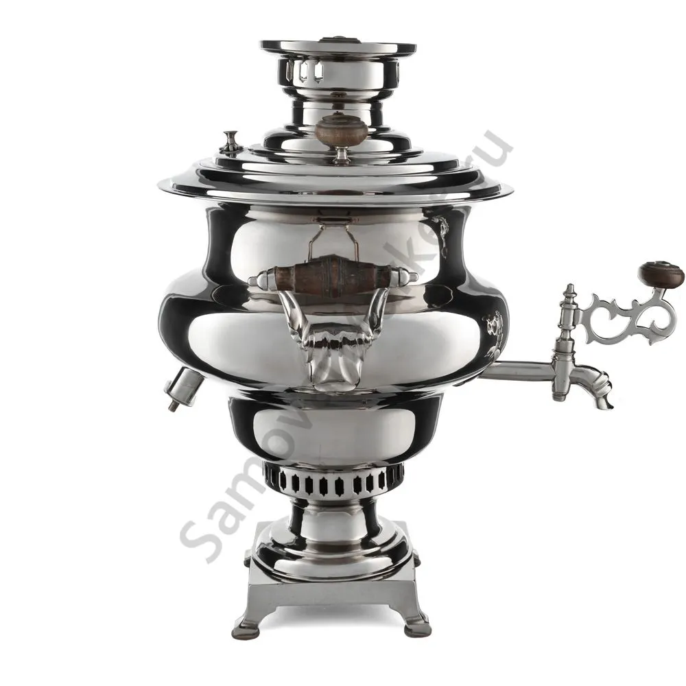 Самовар антикварный комбинированный 5 литров формы «Репка» Соловьёва, набор «Толстовский» Самовар антикварный комбинированный 5 литров формы «Репка» Соловьёва, набор «Толстовский»